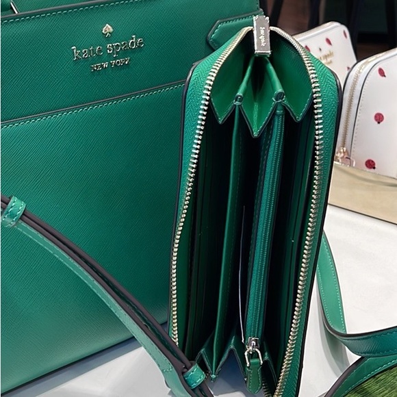 Kate Spade Staci Large Continental Wallet 
Green Bean - Picture 6 of 16